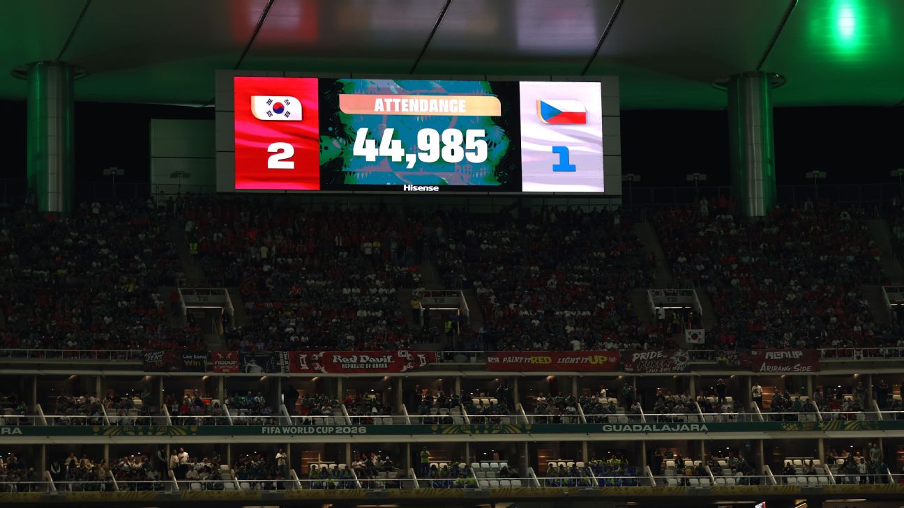 世界杯韩捷战空座风波：FIFA为4.5万上座人数进行辩护
